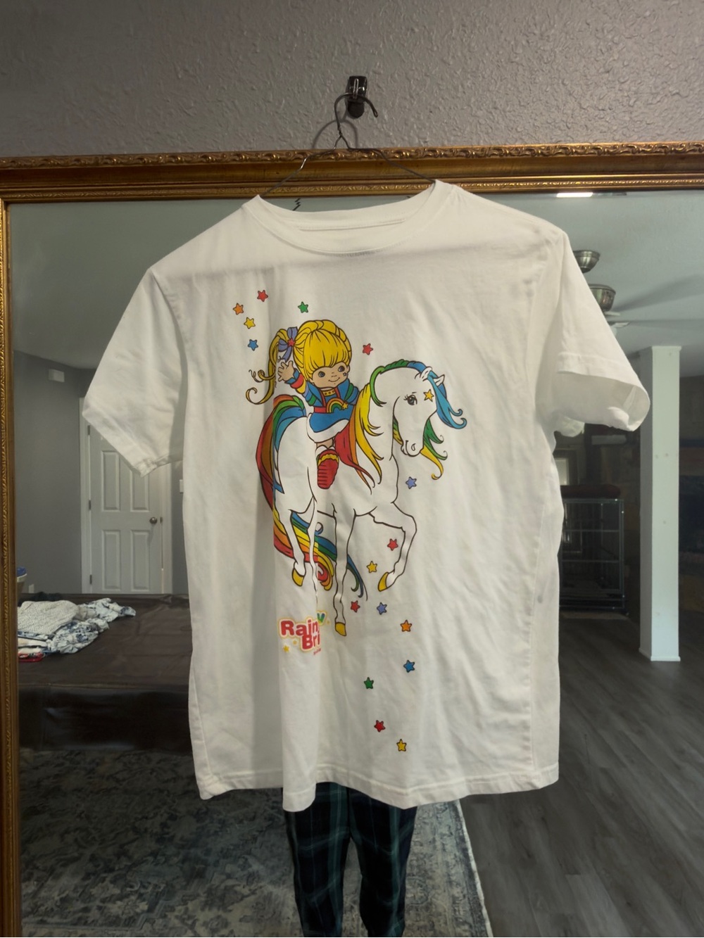 Rainbow Brand White Short-Sleeve Graphic Tee with Pony and Girl